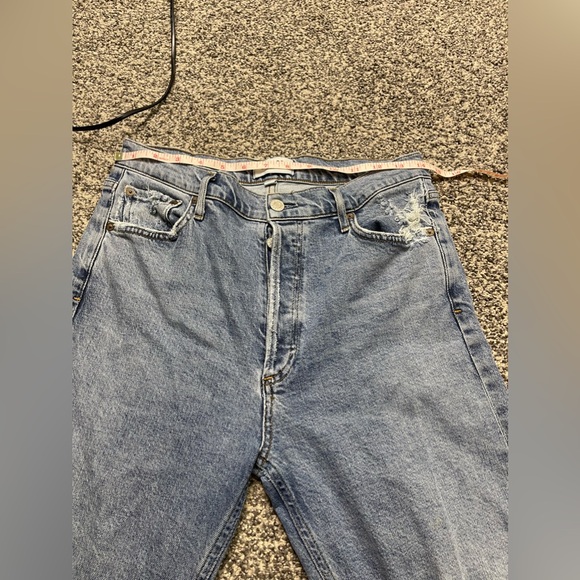 Agolde Nico High rise Slim Fit Jeans in Rooted Color 28 Orgnaic Cotton Lyocell - Picture 13 of 15